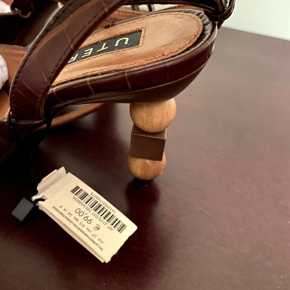 UTERQUE Leather Slingback Heels 37 - SPAIN - Picture 5 of 6